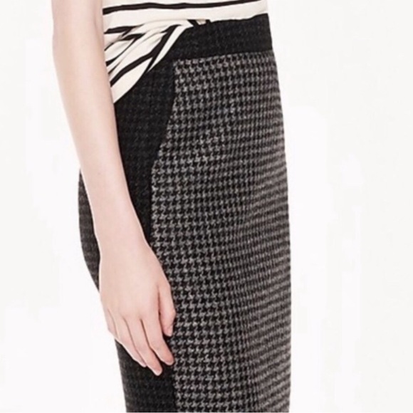 J Crew Houndstooth Color Block Wool Pencil Skirt - Picture 3 of 9